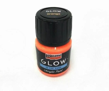СВЕТЯЩАЯСЯ В ТЕМНОТЕ акриловая КРАСКА Glow Orange 30 мл - Pentart