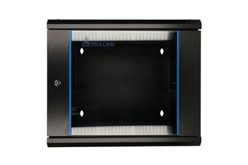 Extralink 6U 600x600 АЖ Черный | Стойка для шкафа | настенный, двухсекционный