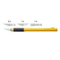 OLFA СКАЛЬПЕЛЬ ХУДОЖЕСТВЕННЫЙ НОЖ АК-4 + дополнительные лезвия KB4-S/5 8мм 5 шт.