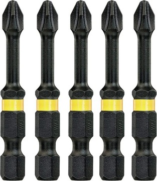Биты DeWALT Ph2x50мм ударные 5шт TORSION ударные