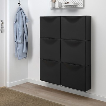 ШКАФ ДЛЯ ОБУВИ IKEA TRONES ЧЕРНЫЙ 1 ШТ. 52X18X39СМ