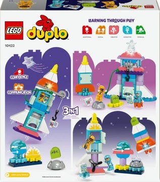 LEGO DUPLO 10422 ПРИКЛЮЧЕНИЯ КОСМИЧЕСКОГО ШАТЛА 3 В 1