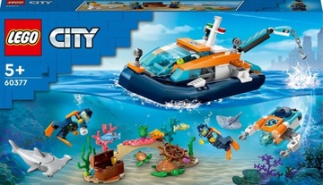 LEGO City Корабль Лодка + Подводная лодка + 3 фигурки 60377