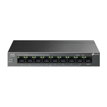 TP-LINK LS109P 9-портовый настольный коммутатор 10/100 Мбит/с с 8-портами PoE+cCc