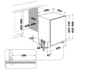 Zmywarka do zabudowy INDESIT D2I HD524 A 14 kpl