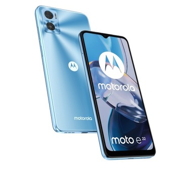 Смартфон Motorola Moto E22 4/64 ГБ, две SIM-карты, 4G, кристально-синий (PAVC0003PL)