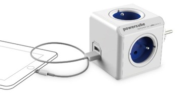 Разветвитель PowerCube Original 4 розетки 2xUSB, DesignNest (allocacoc)