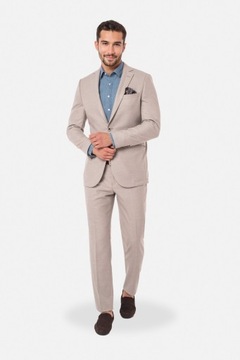 GARNITUR MĘSKI DORIAM BEŻOWY SLIM FIT 182 116