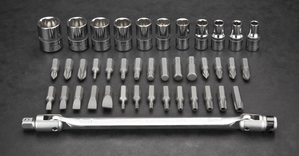 NEO TOOLS ZESTAW KLUCZE NASADOWE 1/4", ZESTAW 41 SZTUK CRV WALIZKA 08-603