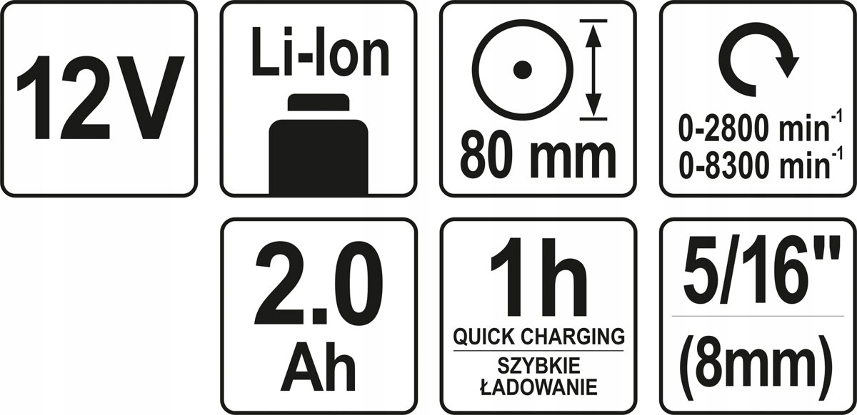 YATO POLERKA SAMOCHODOWA AKUMULATOROWA 12V +3GĄBKI