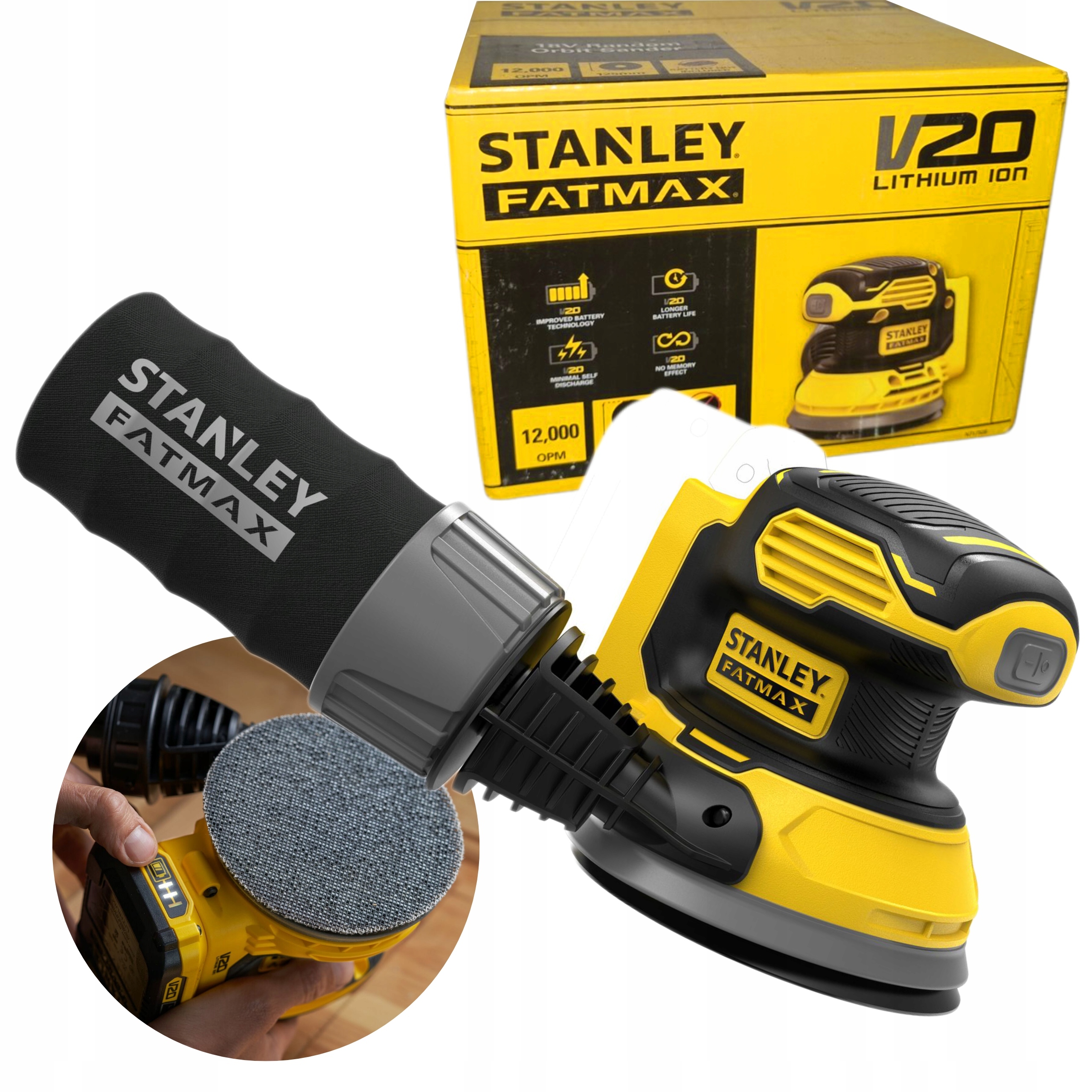 STANLEY SZLIFIERKA OSCYLACYJNA PEX AKUMULATOROWA 125mm 18V FatMax SFMCW220B