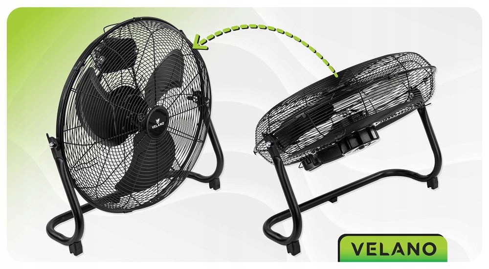 WENTYLATOR PODŁOGOWY PRZEMYSŁOWY WIATRAK BIUROWY MOCNY 50CM PRZENOŚNY 125W