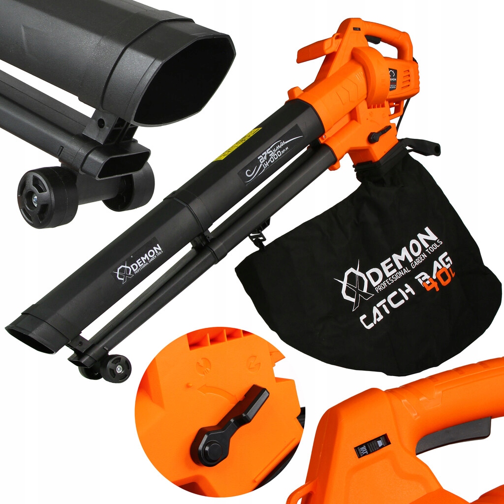DMUCHAWA ELEKTRYCZNA DO LIŚCI 3000W OGRODOWA 40L ROZDRABNIACZ ODKURZACZ