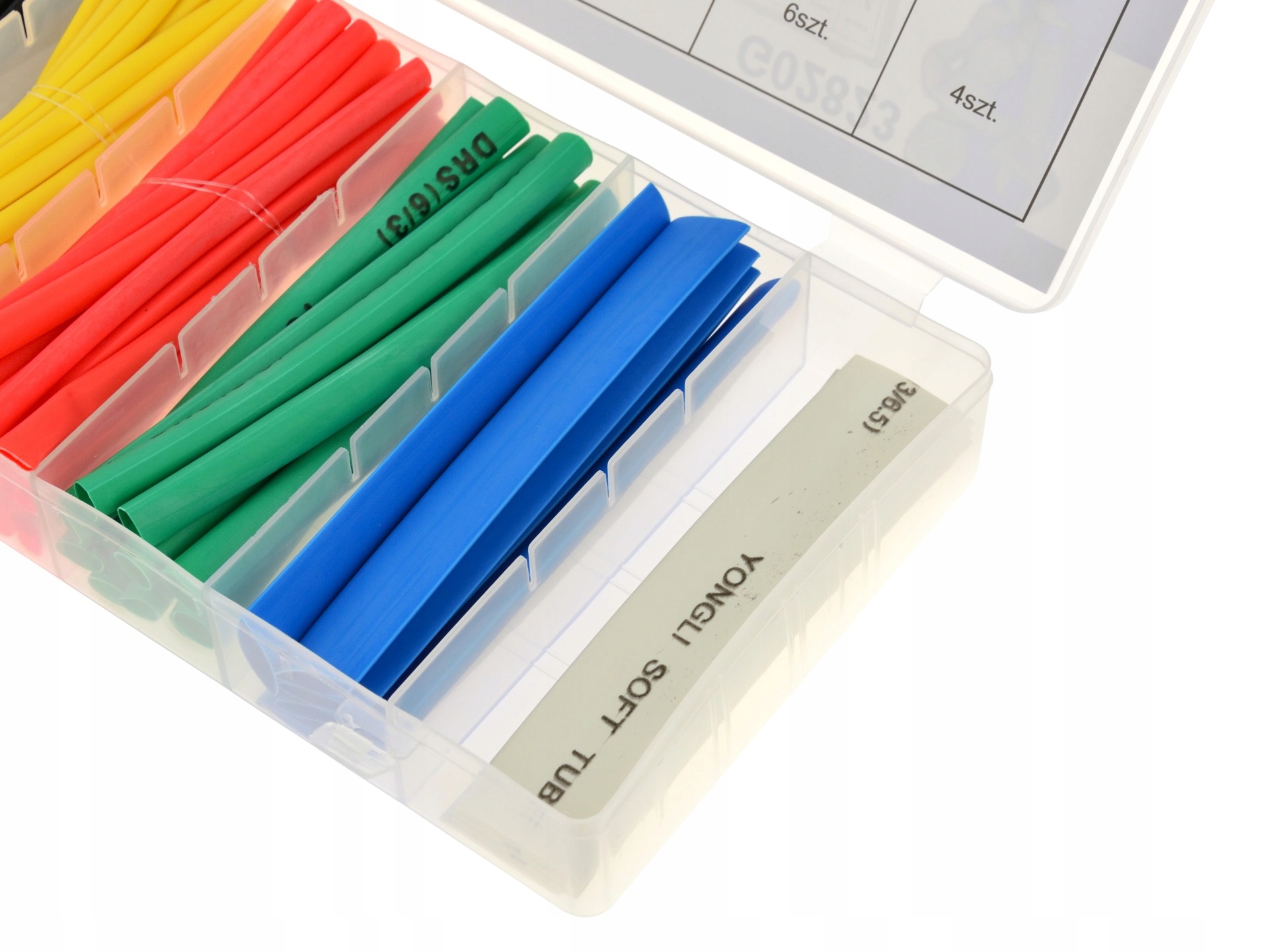 KOSZULKI IZOLACYJNE TERMOKURCZLIW POLICHLOREK WINYLU(PVC)100SZT.GEKO G02823
