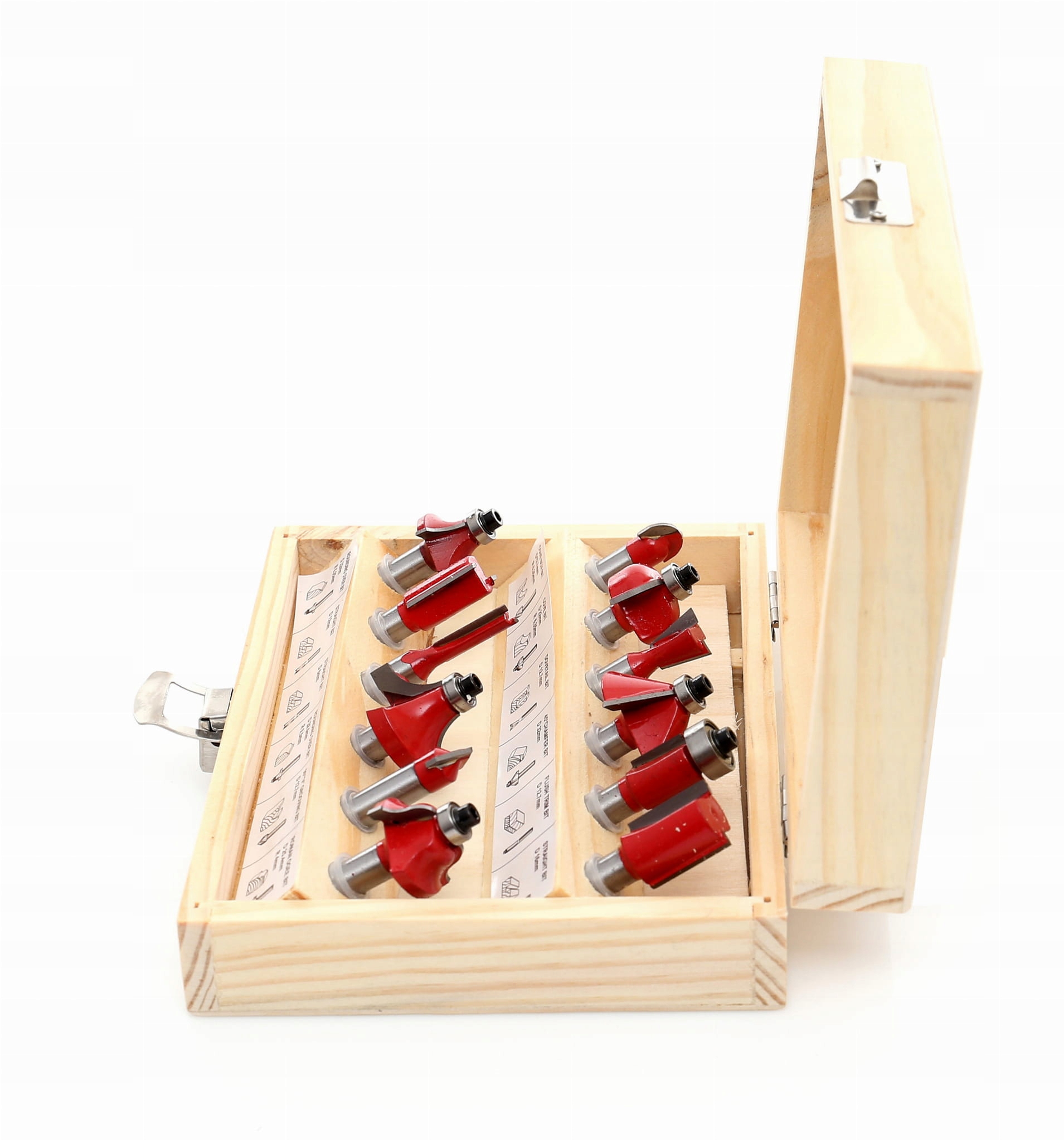 KRAFT&DELE ZESTAW FREZÓW DO DREWNA TRZPIENIOWY 12 SZTUK ELEMENTÓW KD10282