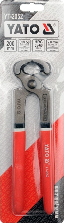 YATO OBCĘGI BUDOWLANE 200 MM SZCZYPCE KLESZCZE HARTOWANE SZCZĘKI YT-2052
