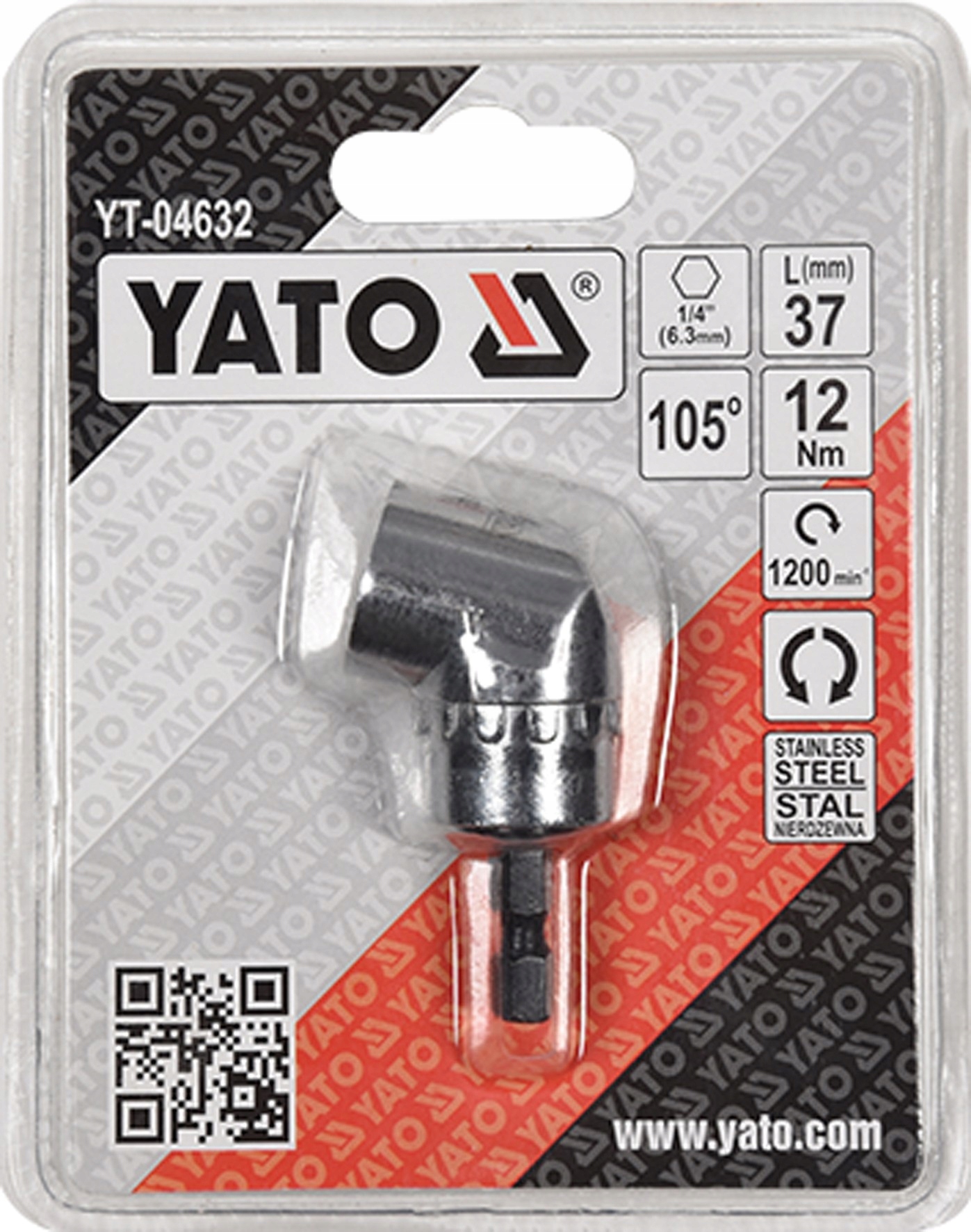 YATO ADAPTER KĄTOWY PRZYSTAWKA UCHWYT NA WKRĘTARKĘ