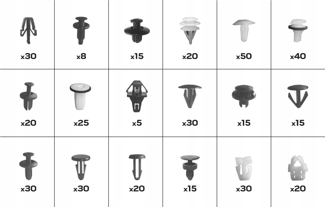 ZESTAW SPINEK samochodowych Honda 418szt NEO TOOLS