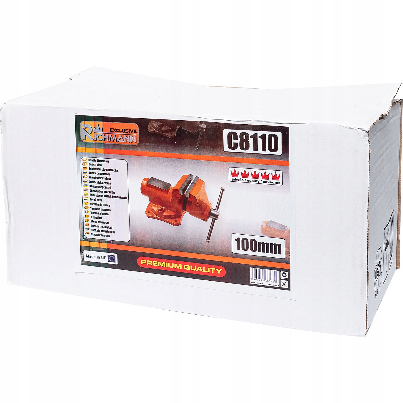 RICHMANN IMADŁO ŚLUSARSKIE OBROTOWE STOŁOWE WARSZTATOWE KUTE 100MM C8110