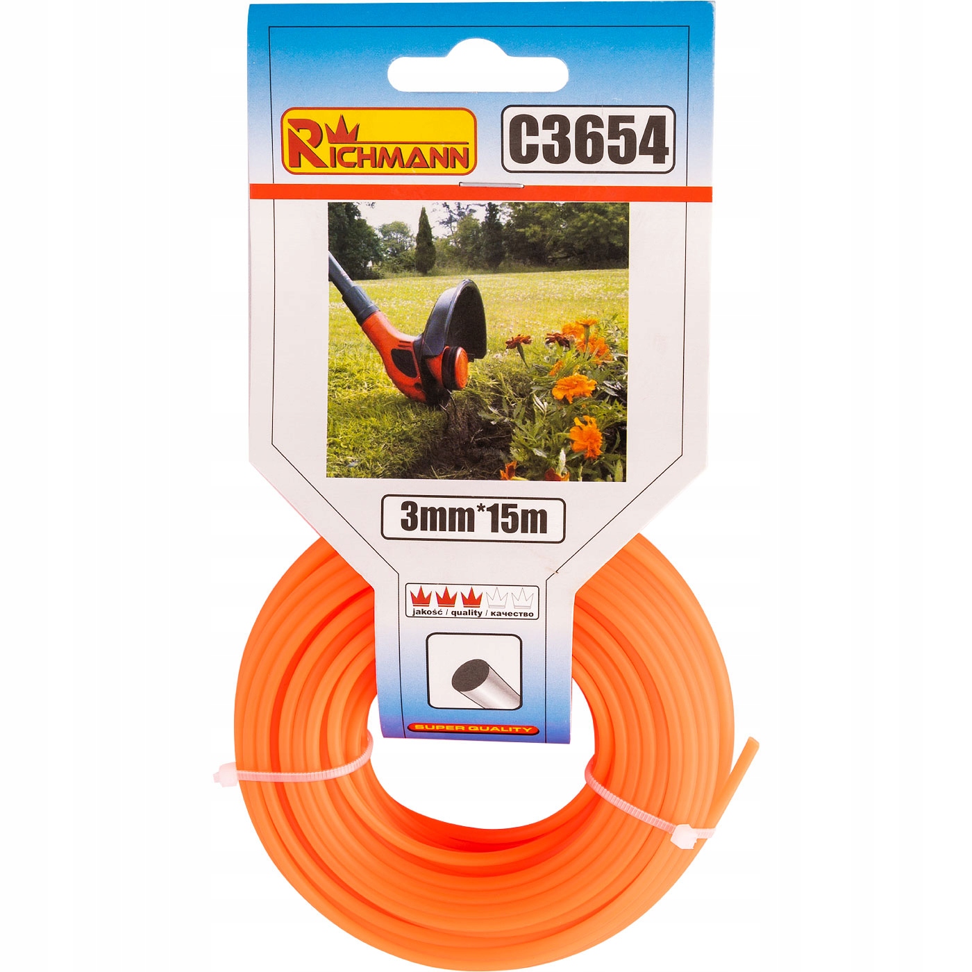 ŻYŁKA DO KOSY OKRĄGŁA 3MM/15M RICHMANN C3654