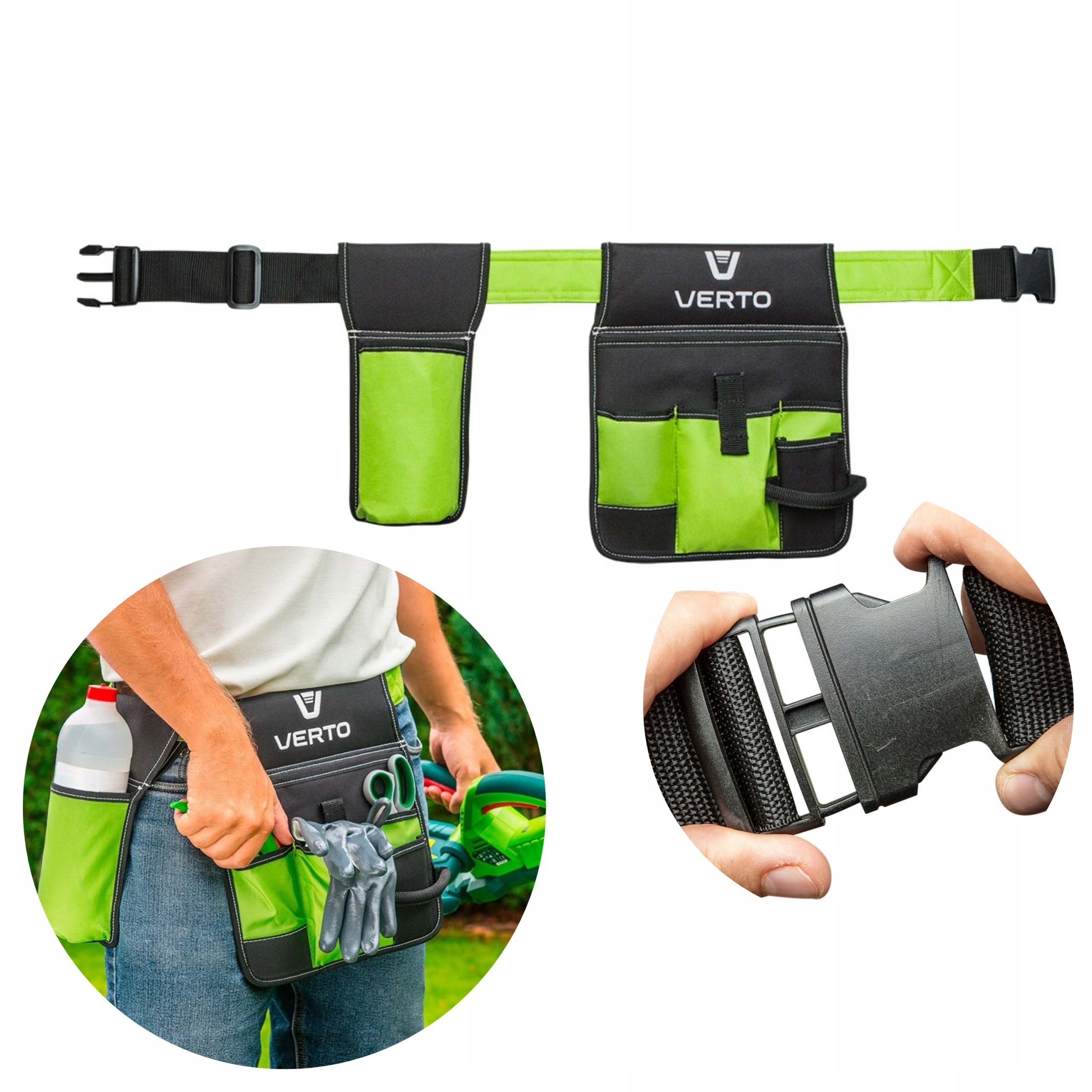 VERTO MOCNY PAS NARZĘDZIOWY OGRODOWY OGRÓD 6 KIESZENI 15G550