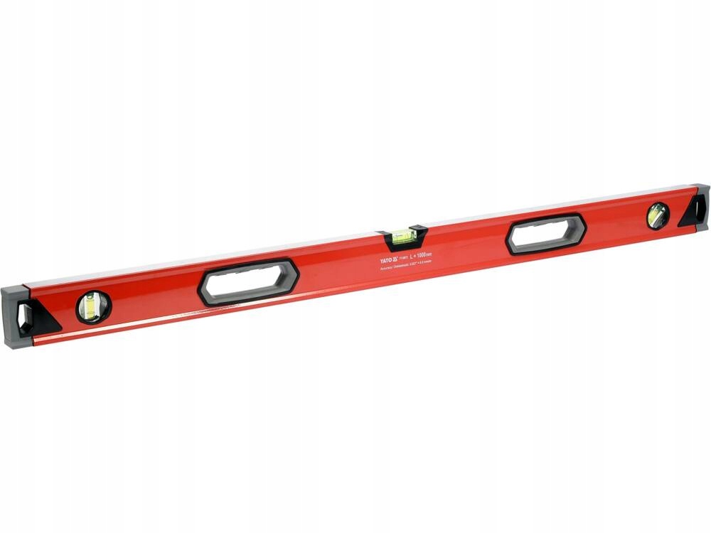 YATO POZIOMNICA ALUMINIOWA 1000 MM 3 LIBELLE 2 UCHWYTY YT-30073