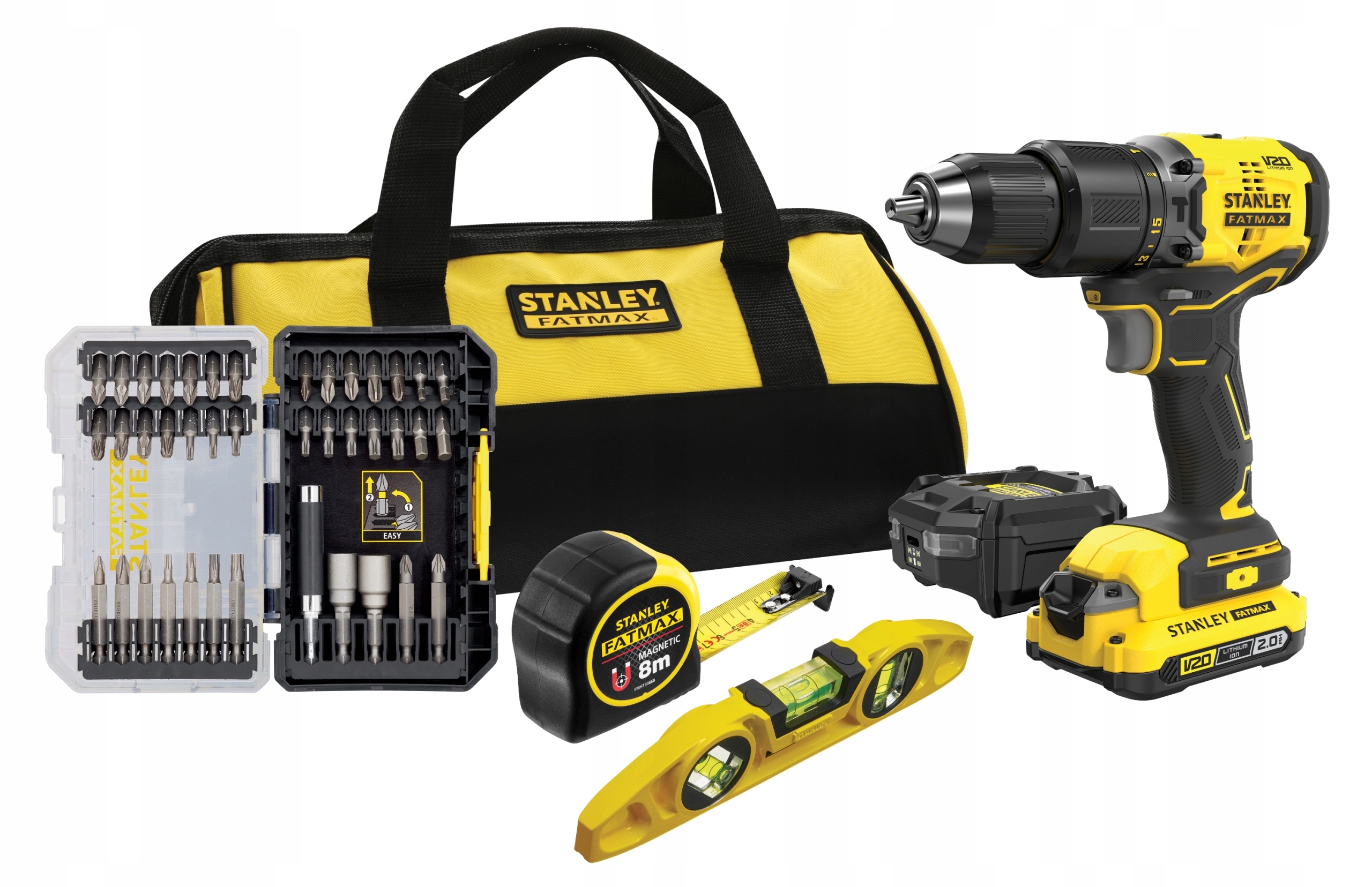 STANLEY ZESTAW WIERTARKO-WKRĘTARKA UDAROWA +2Ah BITY 40EL TORBA SFMCK101D1S