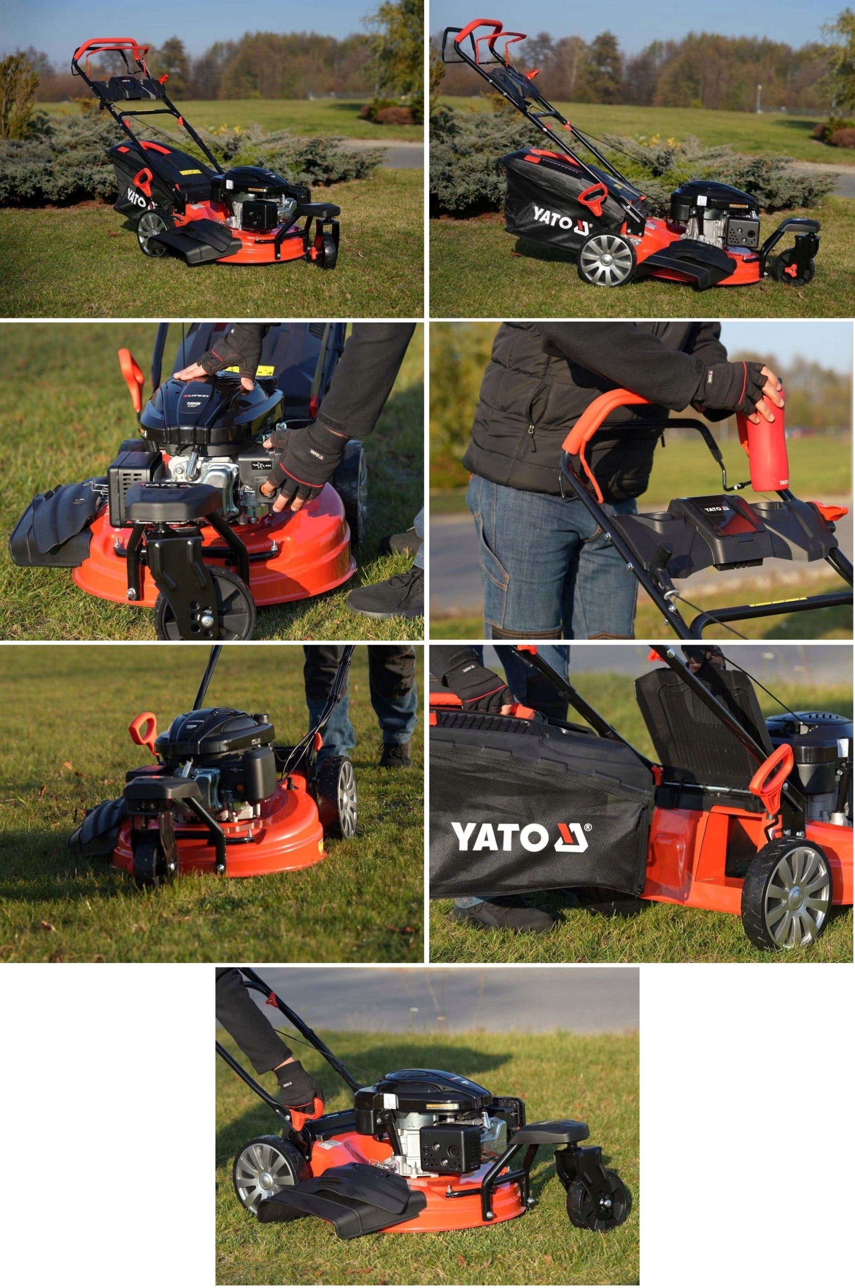 YATO KOSIARKA SPALINOWA 4,76KM TRÓJKOŁOWA Z NAPĘDEM DO TRAWY 53cm 196cm3