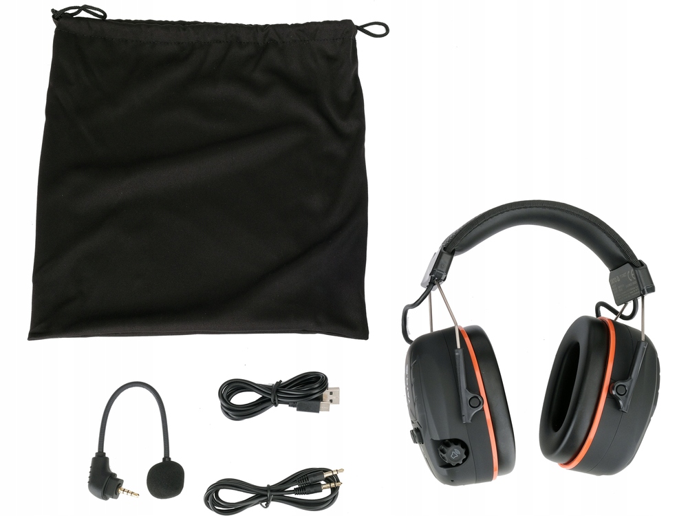 YATO SŁUCHAWKI NAUSZNE BUDOWLANE PRZECIWHAŁASOWE Bluetooth mikrofon 32DB