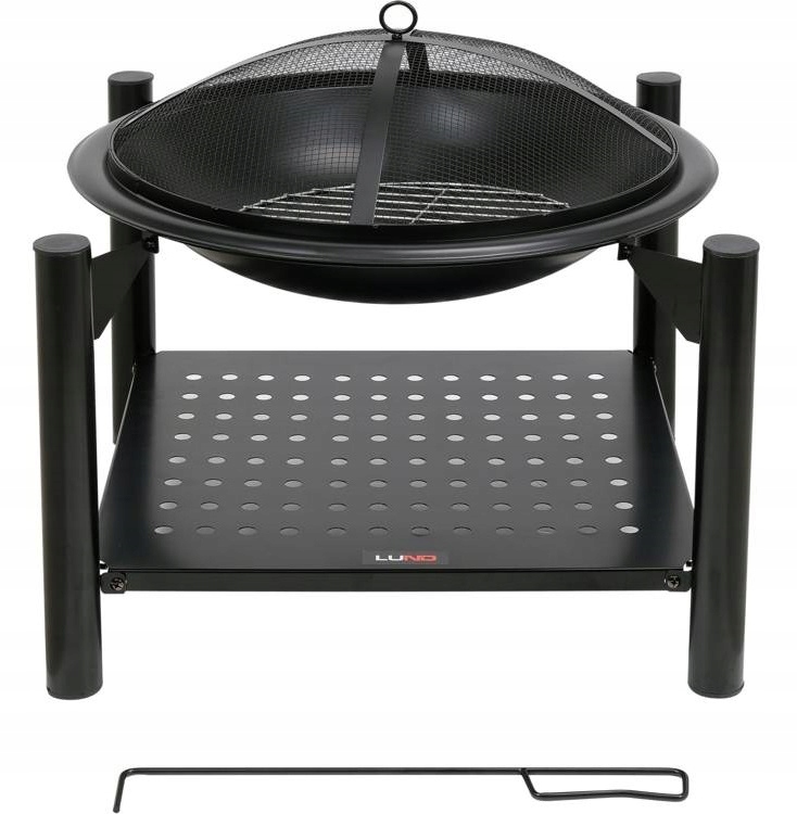 LUND PALENISKO STALOWE OGRODOWE GRILL OGNISKO RUSZT+POKRYWA POGRZEBACZ 9914