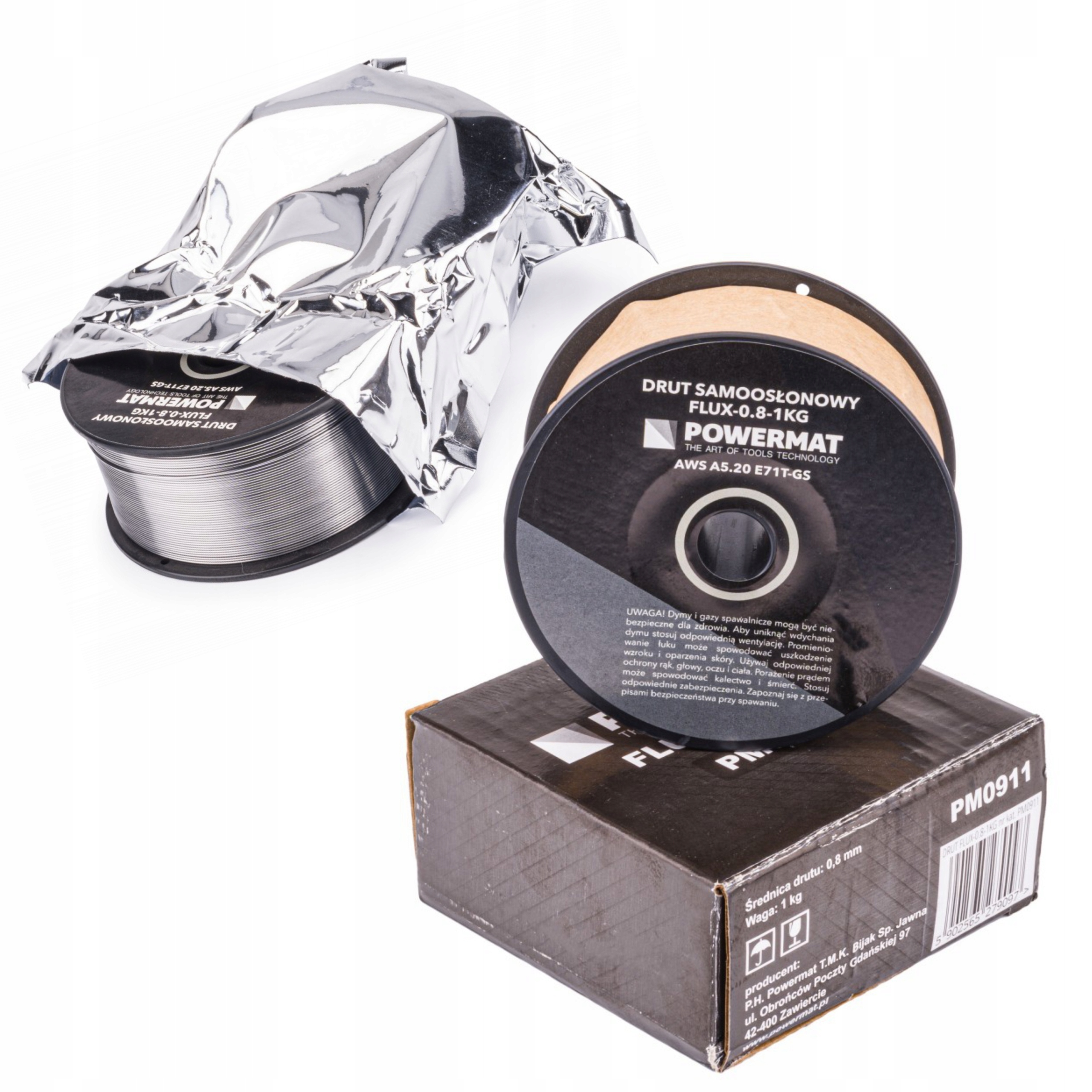 DRUT SPAWALNICZY SAMOOSŁONOWY FLUX 0,8MM 1KG FCAW