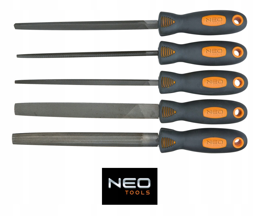 NEO PILNIKI DO METALU PILNIK ZESTAW 5 sztuk 320mm PŁASKI OGRĄGŁYT 37-610