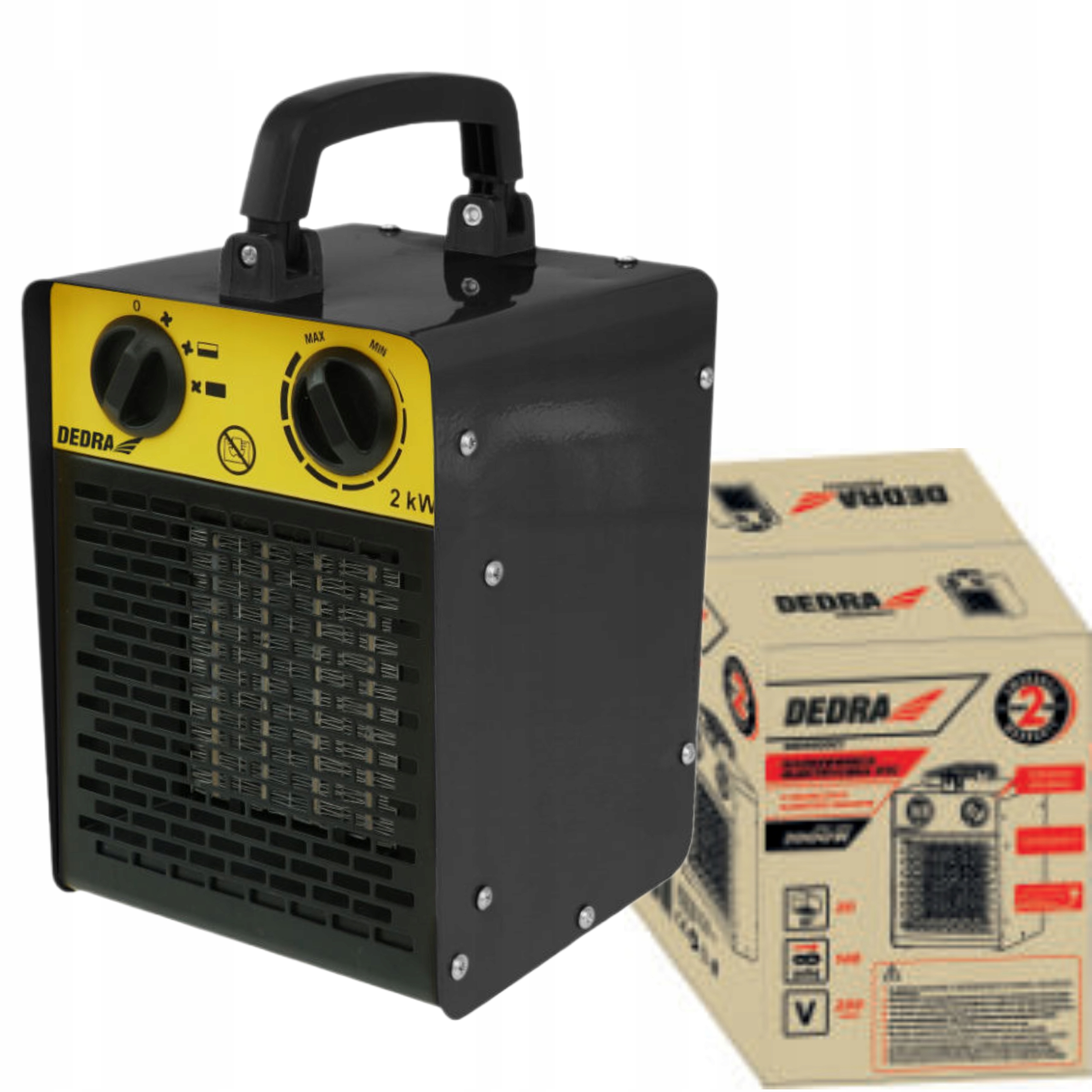 DEDRA NAGRZEWNICA ELEKTRYCZNA PTC 2,0kW FARELKA CERAMICZNA 230V DED9930C1