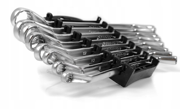 KLUCZE OCZKOWE-ODGIĘTE 8-ELEMENTÓW 6-22MM SATYNA CLIP M58115