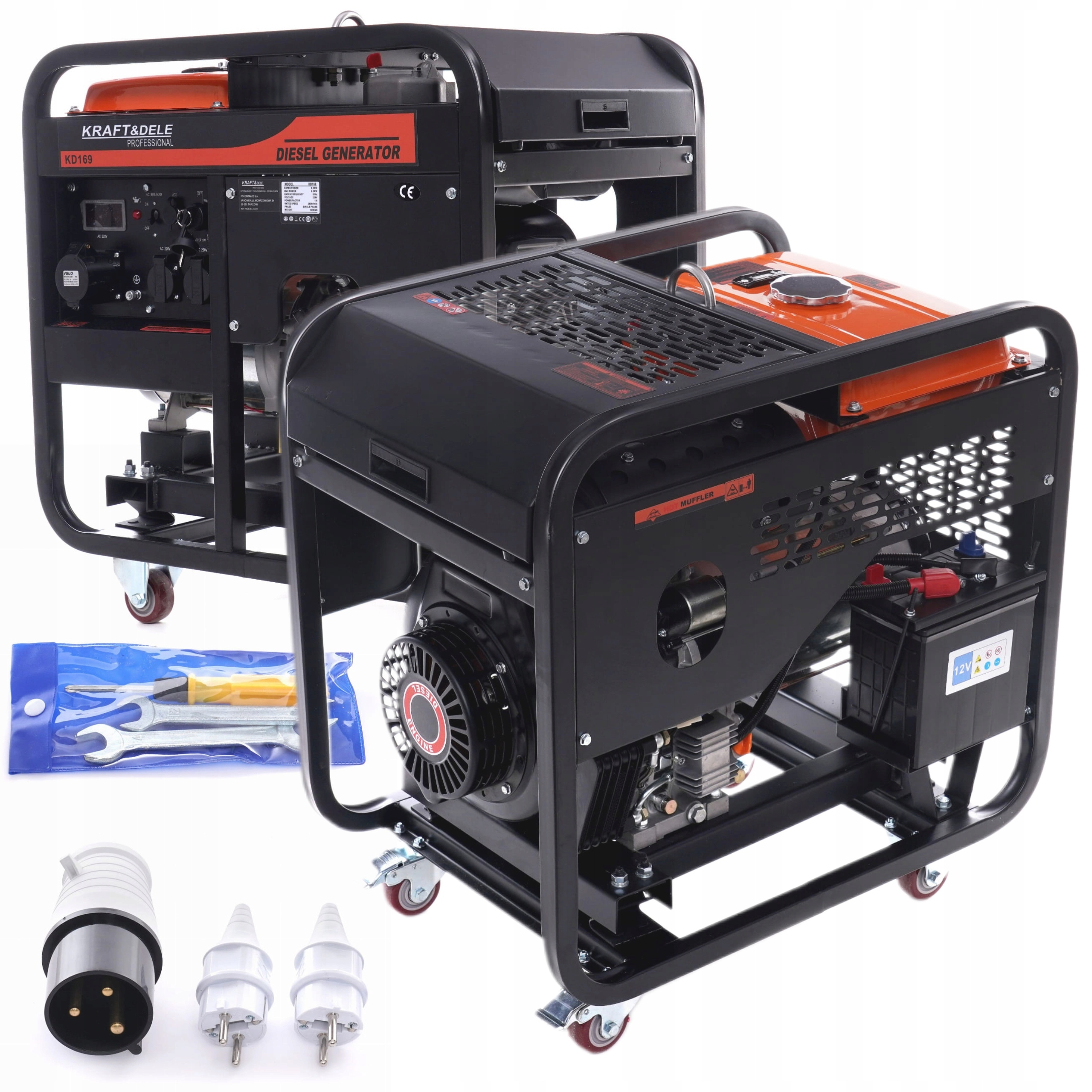 KRAFT&DELE AGREGAT PRĄDOTWÓRCZY 9KW 230V GENERATOR 3 FAZOWY KD169