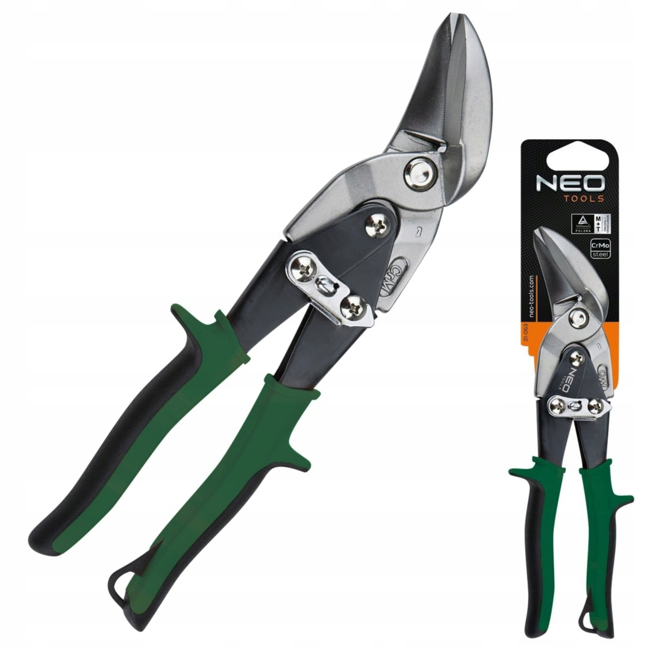 NOŻYCE DO BLACHY 240 MM ODGIĘTE LEWE NEO 31-062