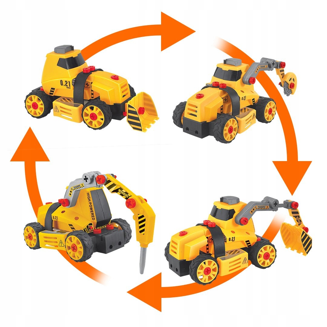 NEO TOOLS ZESTAW SPYCHACZ KOPARKA MŁOT 4w1 DLA DZIECI ZABAWKA GD041