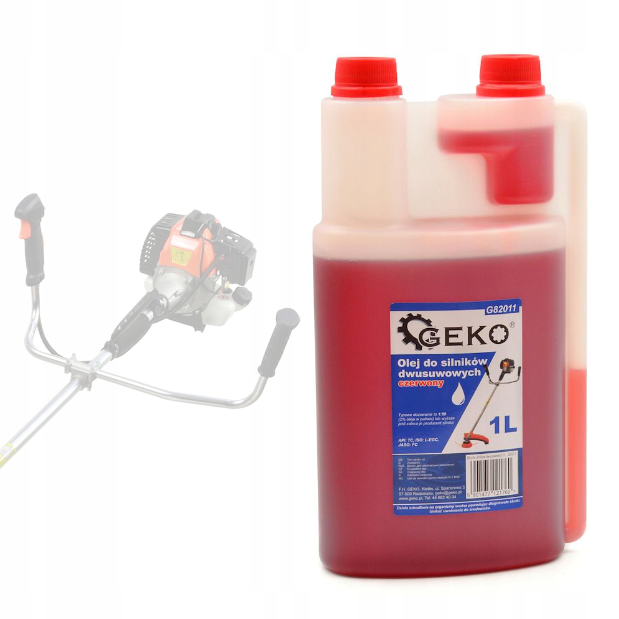 GEKO OLEJ DO SILNIKÓW DWUSUWOWYCH CZERWONY 1L G82011