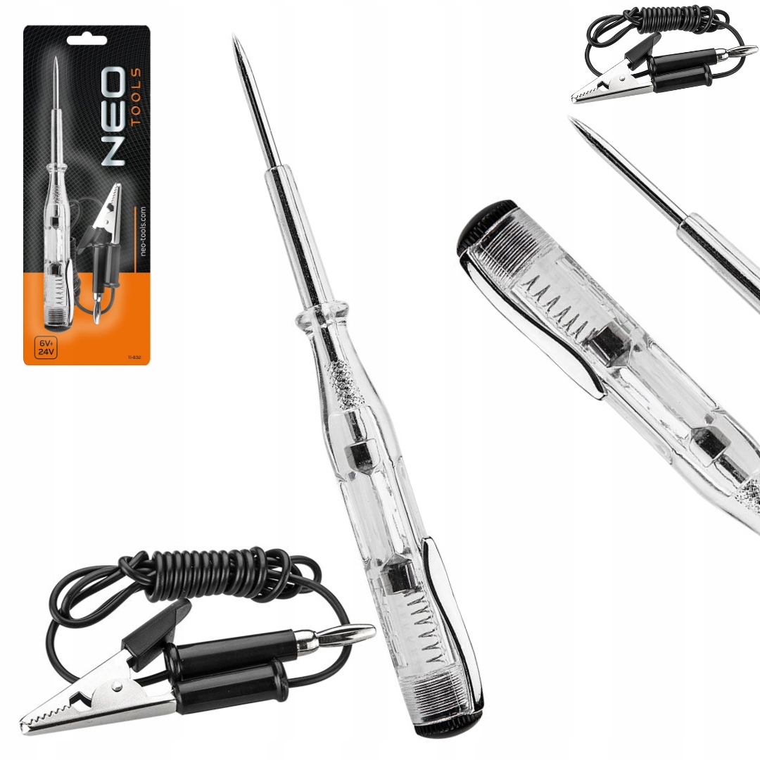 NEO RĘCZNY ELEKTRYCZNY SAMOCHODOWY PRÓBNIK NAPIĘCIA 6-24V 11-832