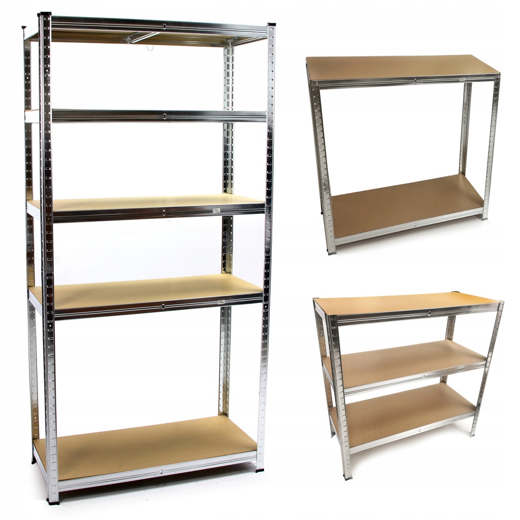 REGAŁ METALOWY MAGAZYNOWY WARSZTATOWY GARAŻOWY Z PÓŁKAMI 2W1 180x90x40