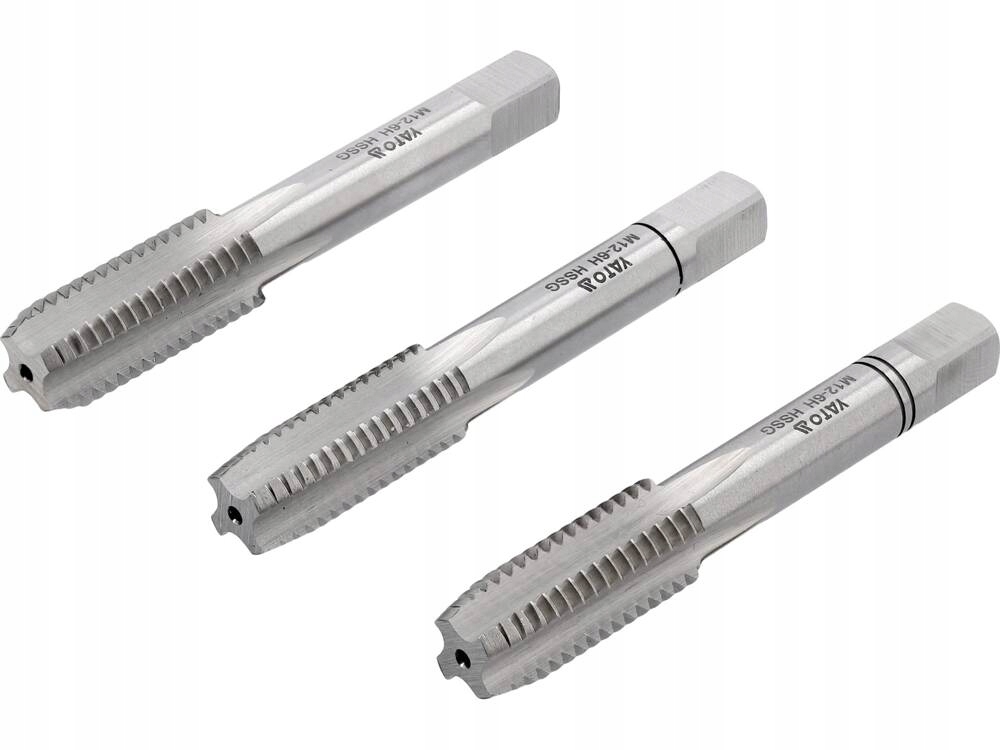 YATO GWINTOWNIK RĘCZNY HSS DO GWINTÓW M12 ZESTAW 3 SZT.