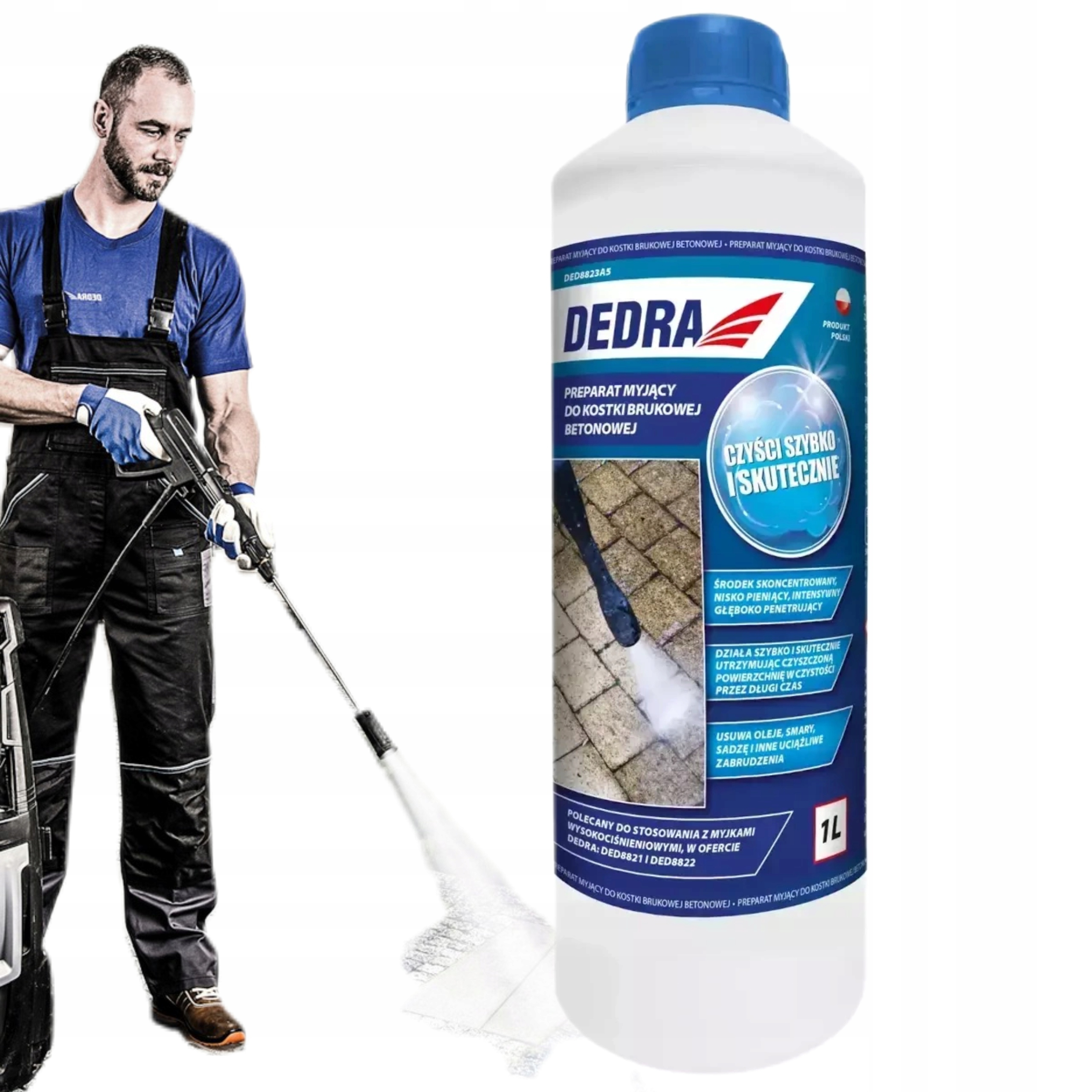 DEDRA PREPARAT MYJĄCY 1L DO KOSTKI BRUKOWEJ BETONOWEJ GARDEN DED8823A55