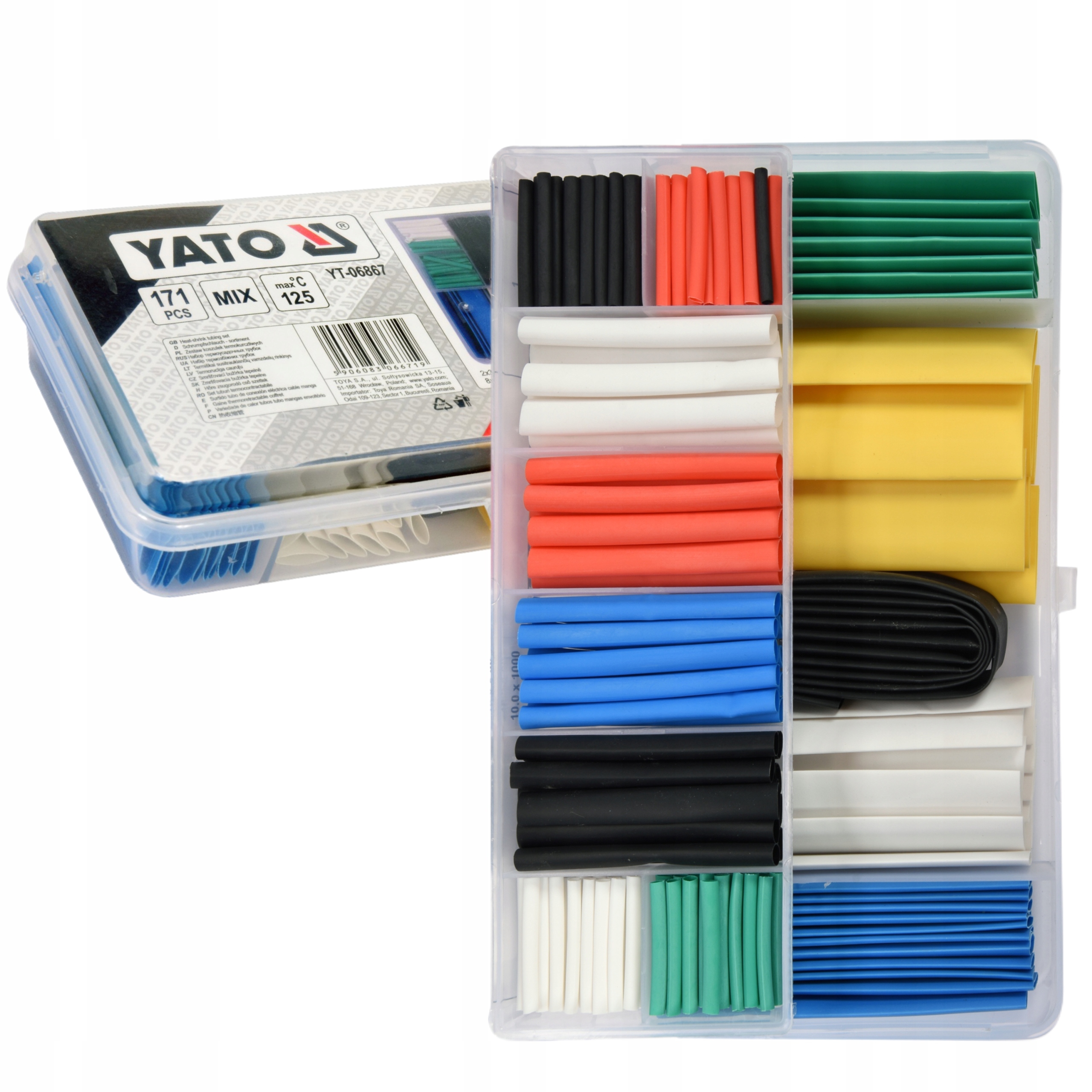 YATO ZESTAW KOSZULEK TERMOKURCZLIWYCH 171 SZT MIX