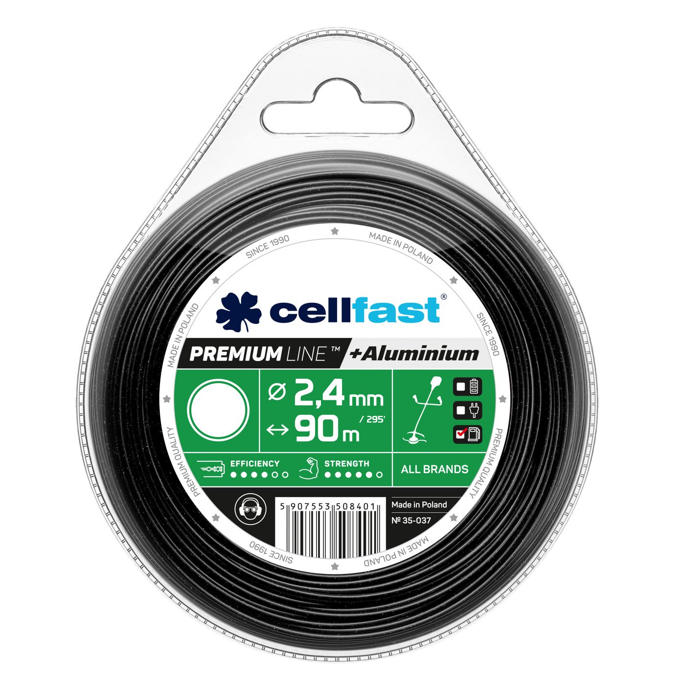 CELLFAST ŻYŁKA TNĄCA PREMIUM OKRĄGŁA 2,4 MM 90 M