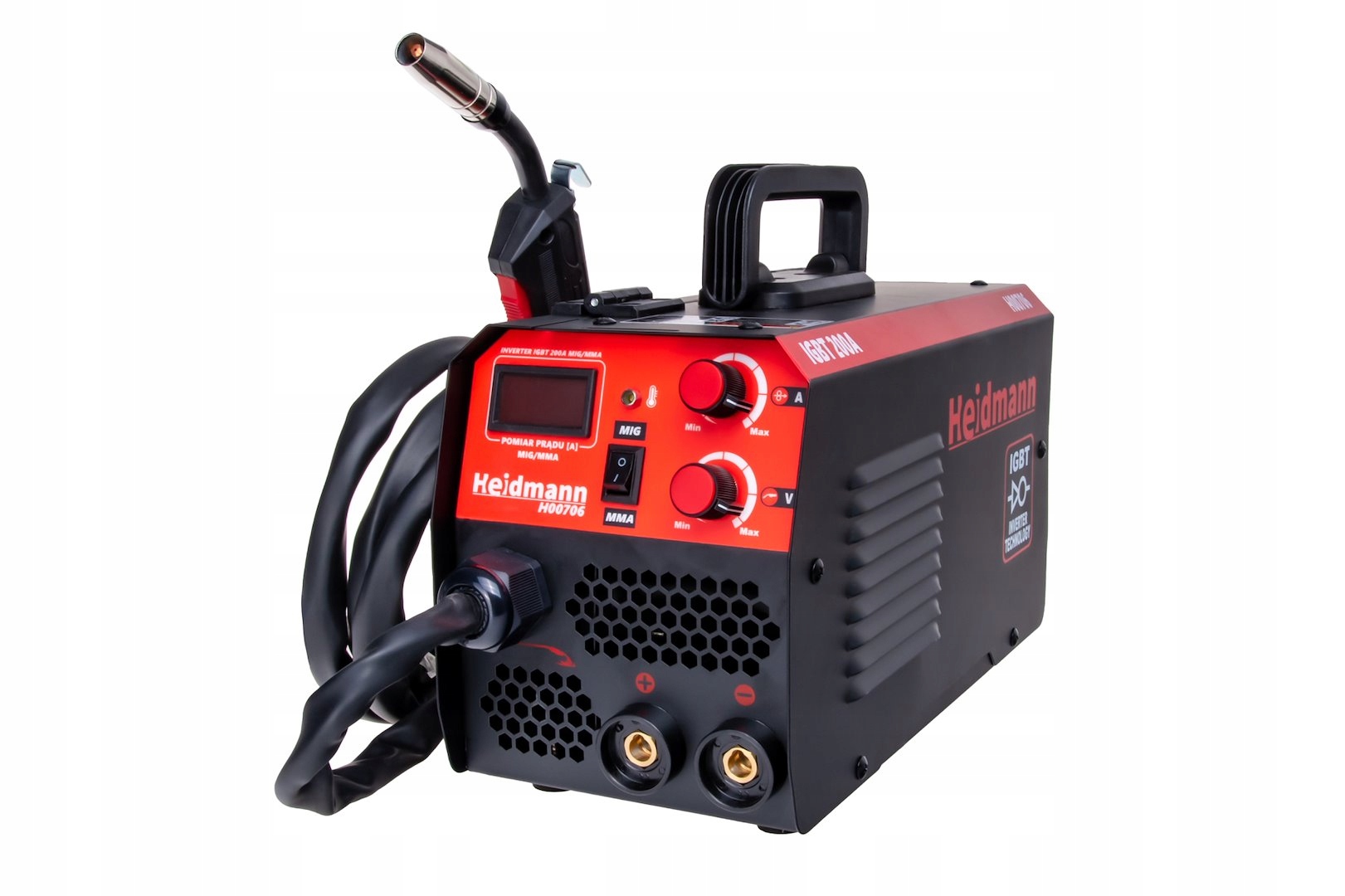 SPAWARKA INWERTEROWA MIGOMAT MIG/MAG MMA FLUX 200A LCD HOTSTART H00706