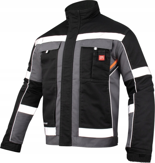KURTKA ROBOCZA OCIEPLANA zimowa ODBLASKOWA BHP CIEPŁA OC SHORT GREY R. 52