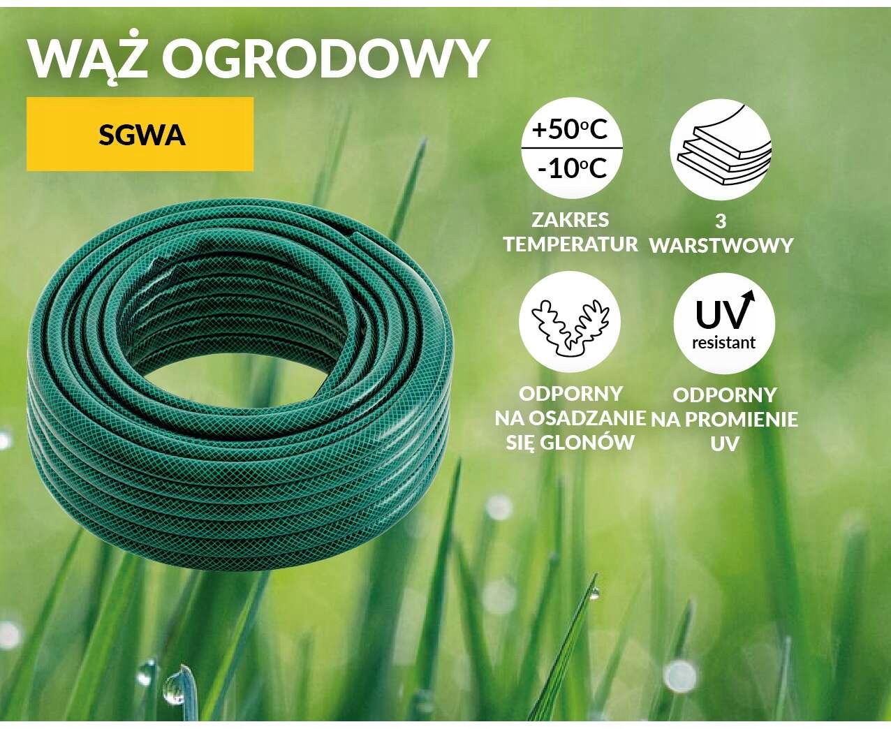 SCHMITH WĄŻ OGRODOWY 3-WARSTWOWY 20BAR 1/2" 20m