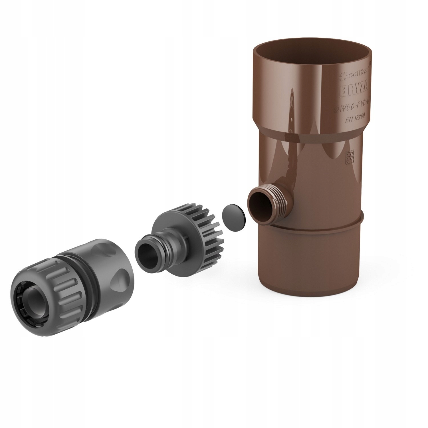 CELLFAST ODZYSKIWACZ WODY DESZCZOWEJ 110mm ŁAPACZ DESZCZÓWKI BRĄZOWY 63-202