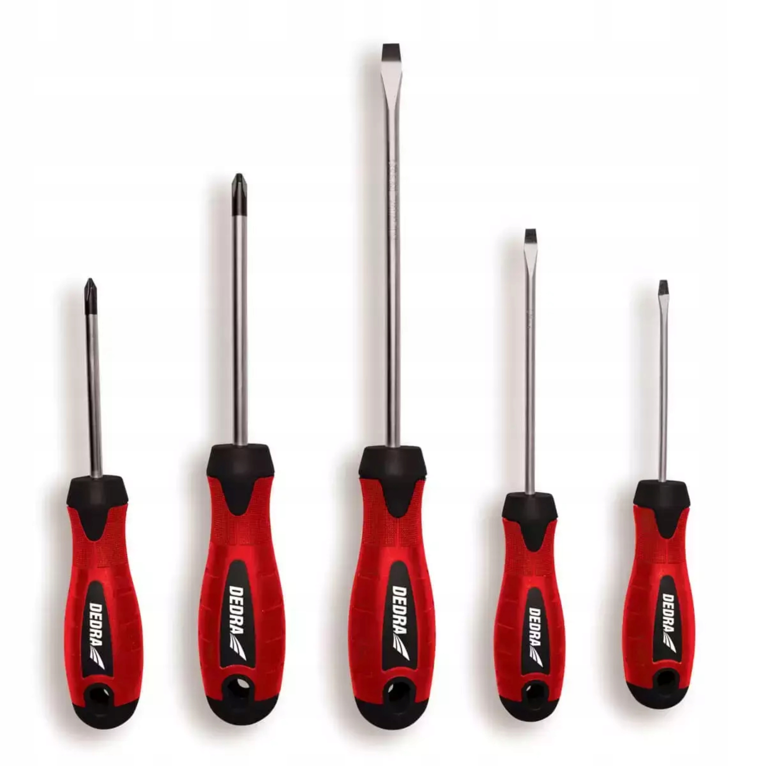 DEDRA ZESTAW WKRĘTAKÓW Z MAGNESEM 5SZT STAL CRV PŁASKIE I KRZYŻAKOWE 06A091