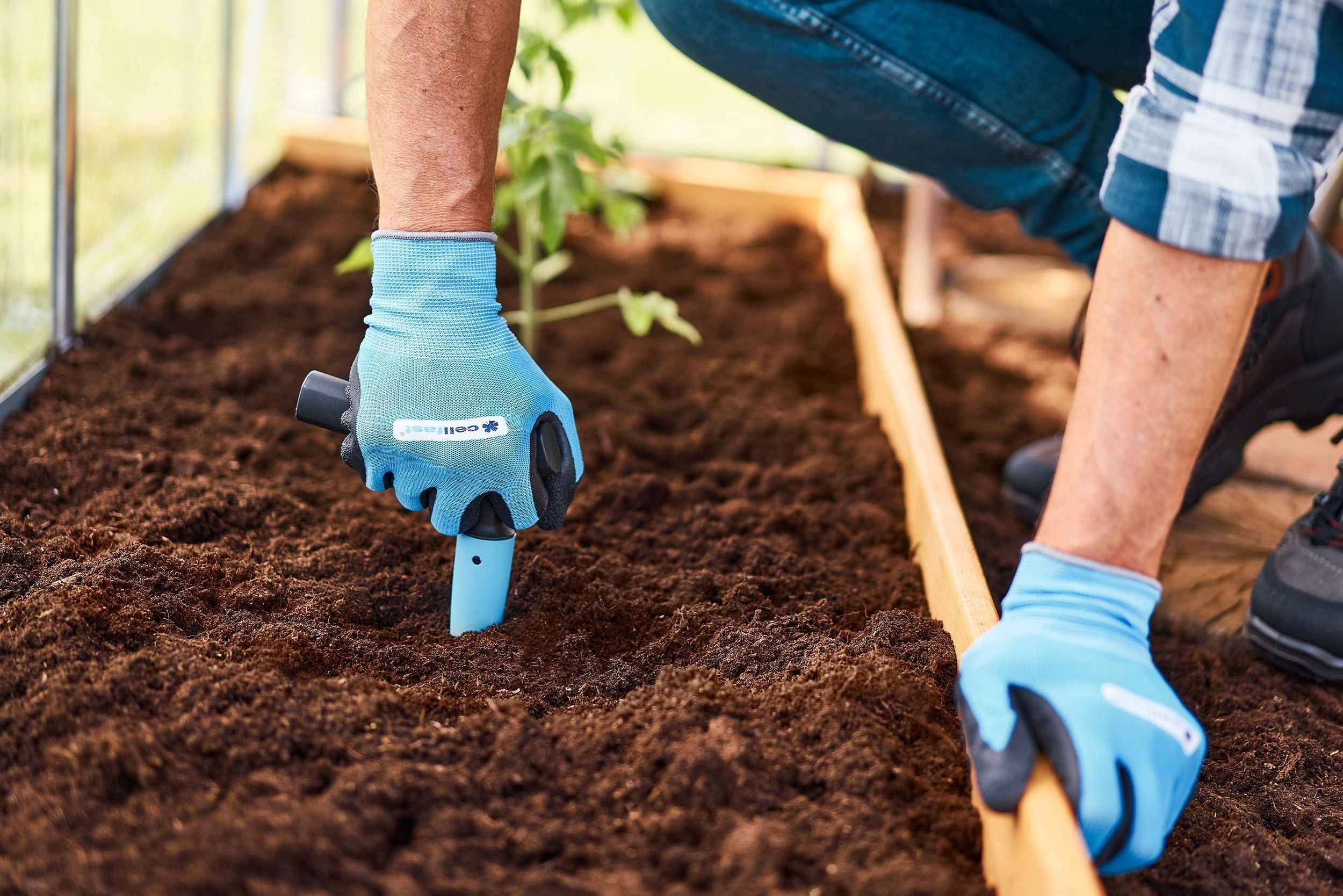 CELLFAST WZMACNIANE ELASTYCZNE RĘKAWICE OGRODOWE 8/M EN 388 92-002